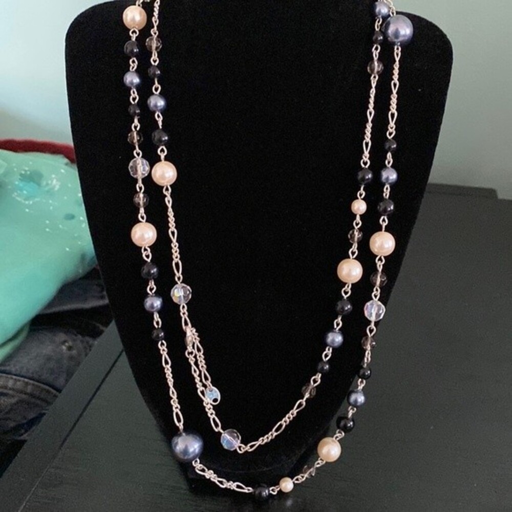4 signed vintage Avon necklaces